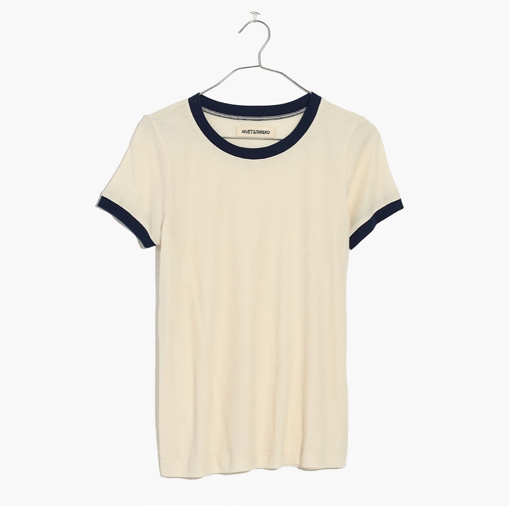 Rivet & Thread Ringer Tee in Vintage Linen (L)